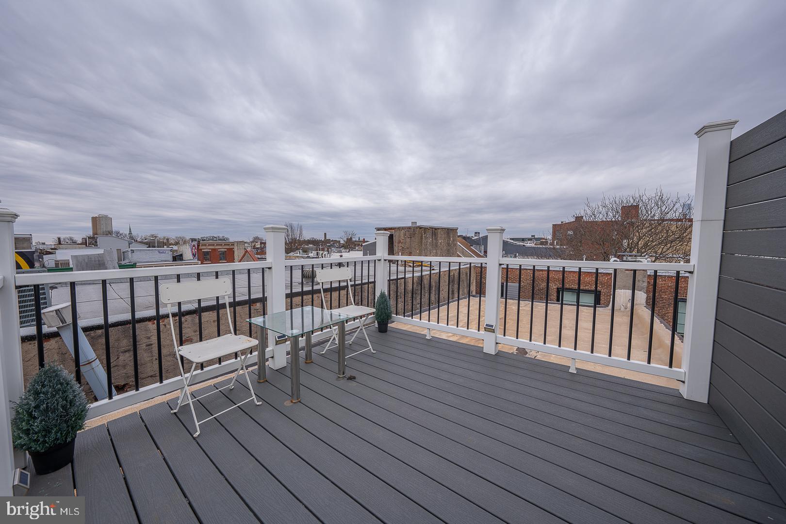 524 South 3rd Street Philadelphia, PA 19147 - Photo 19 of 22 a view of a roof deck with wooden floor and fence