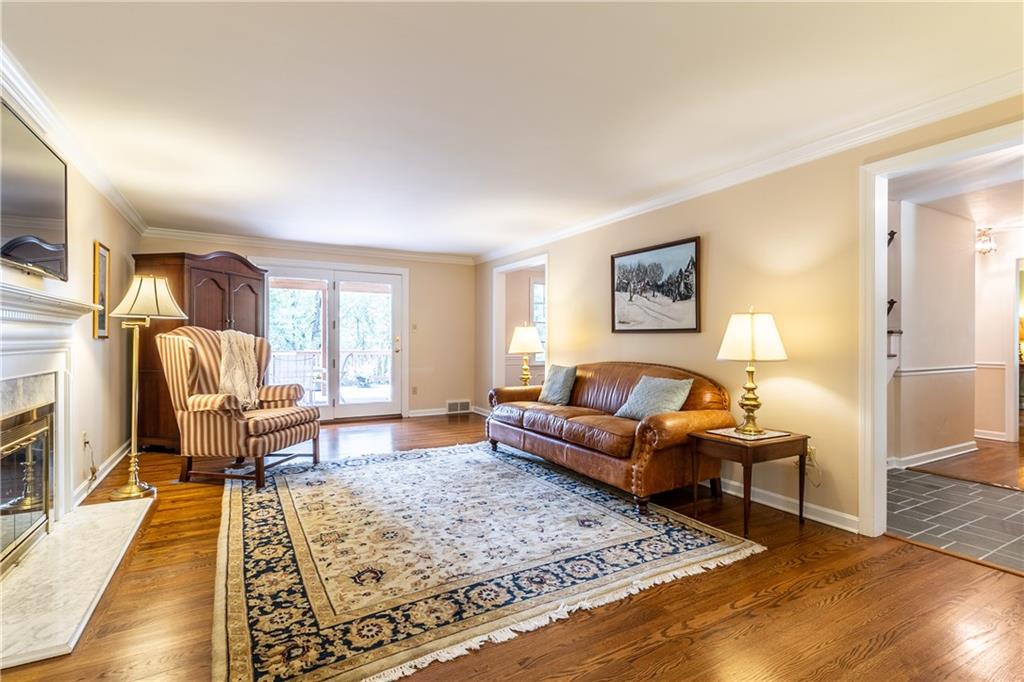 525 Trotwood Ridge Road Pittsburgh, PA 15241 - Photo 2 of 15 To the left of front door is the large and bright living room and fireplace. Mount your TV above the fireplace.