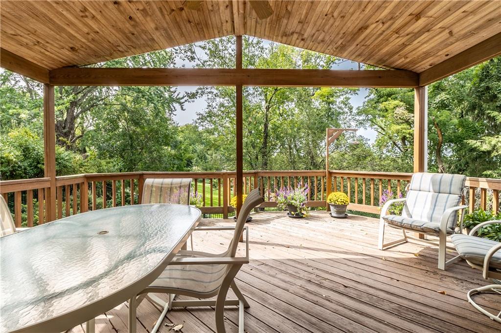 525 Trotwood Ridge Road Pittsburgh, PA 15241 - Photo 14 of 15 Large, cathedral ceiling, covered deck outside the living room. Great for relaxing or entertaining guests.