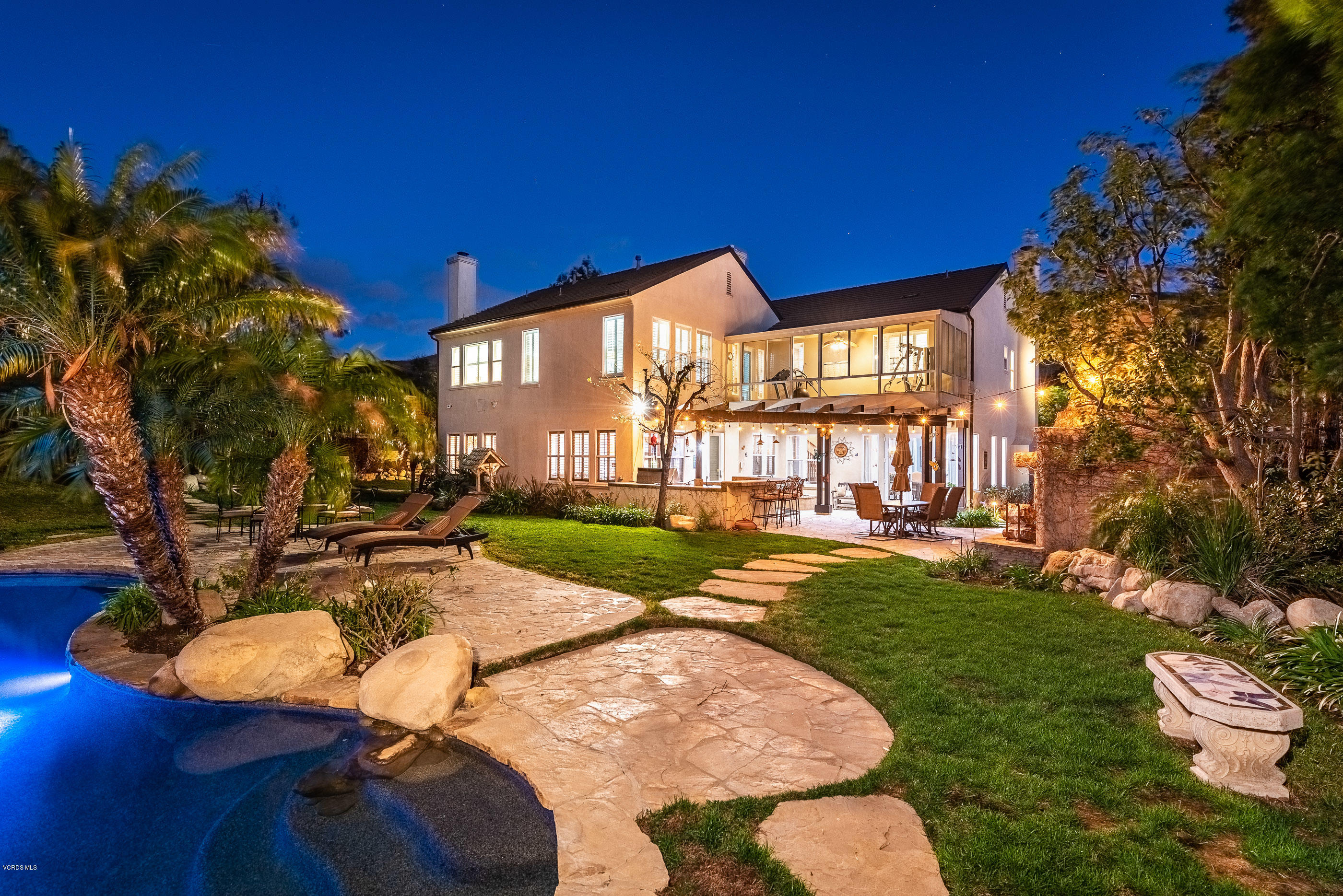 5635 Evening Sky Drive Simi Valley, CA 93063 - Photo 8 of 84 Backyard at Sunset