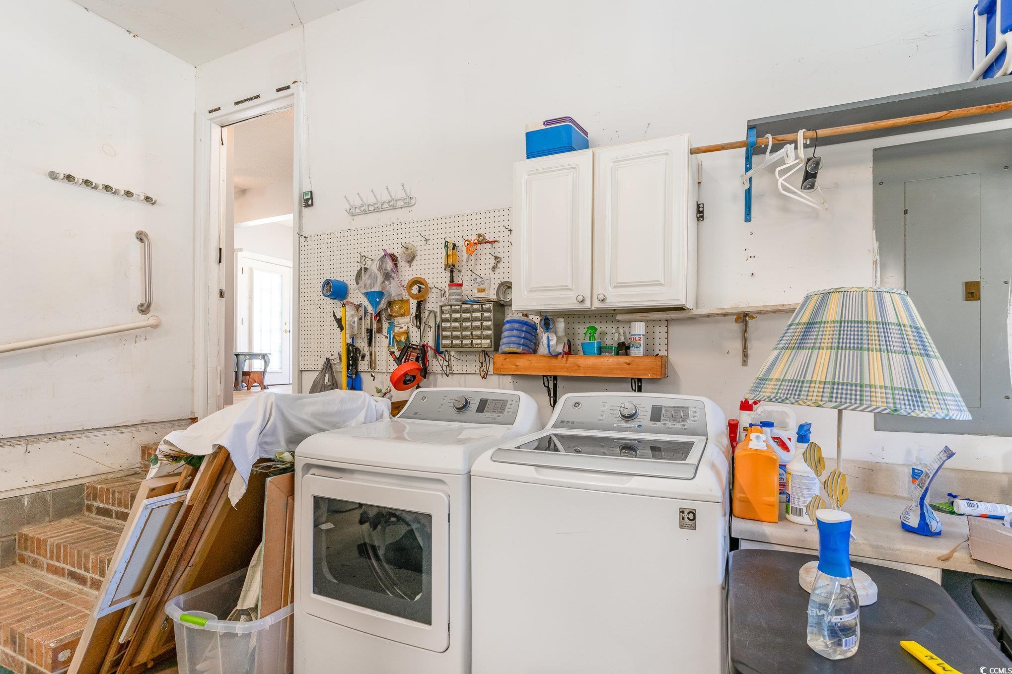 354 Deer Run Avenue Georgetown, SC 29440 - Photo 23 of 32 Clothes washing area featuring cabinet space and w