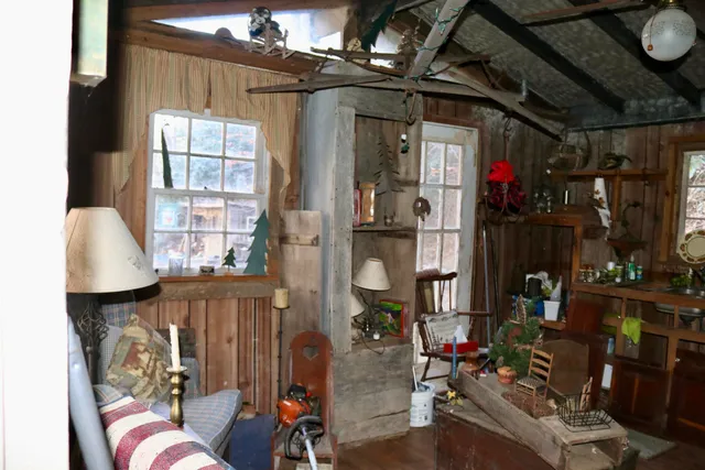 a room with furniture