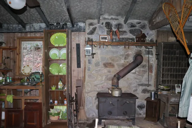 a close view of water heater room