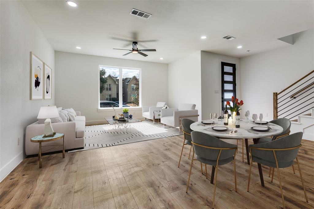 9475 Timberleaf Drive Dallas, TX 75243 - Photo 3 of 38 a living room with furniture and a large window