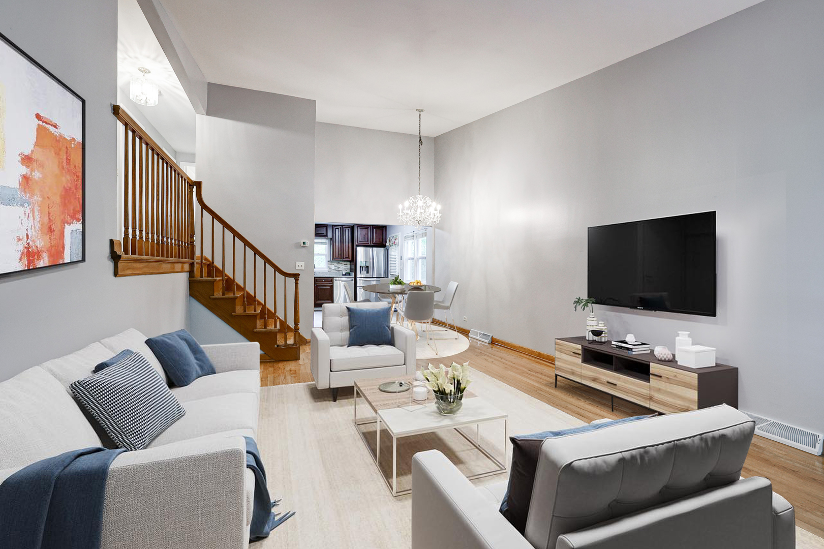 1401 Sunset Ridge Road Northbrook, IL 60062 - Photo 2 of 27 a living room with furniture and a flat screen tv