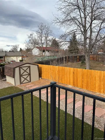 a view of outdoor seating space