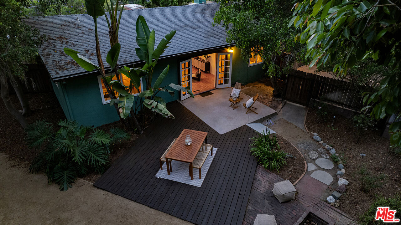 626 Oleander Drive Los Angeles, CA 90042 - Photo 50 of 75 an aerial view of a house with backyard and outdoor seating