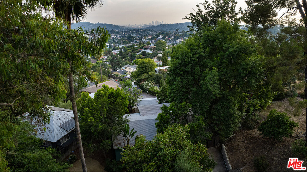 626 Oleander Drive Los Angeles, CA 90042 - Photo 64 of 75 an aerial view of residential house with outdoor space and trees all around