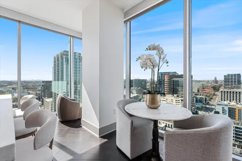 a view of balcony with city view