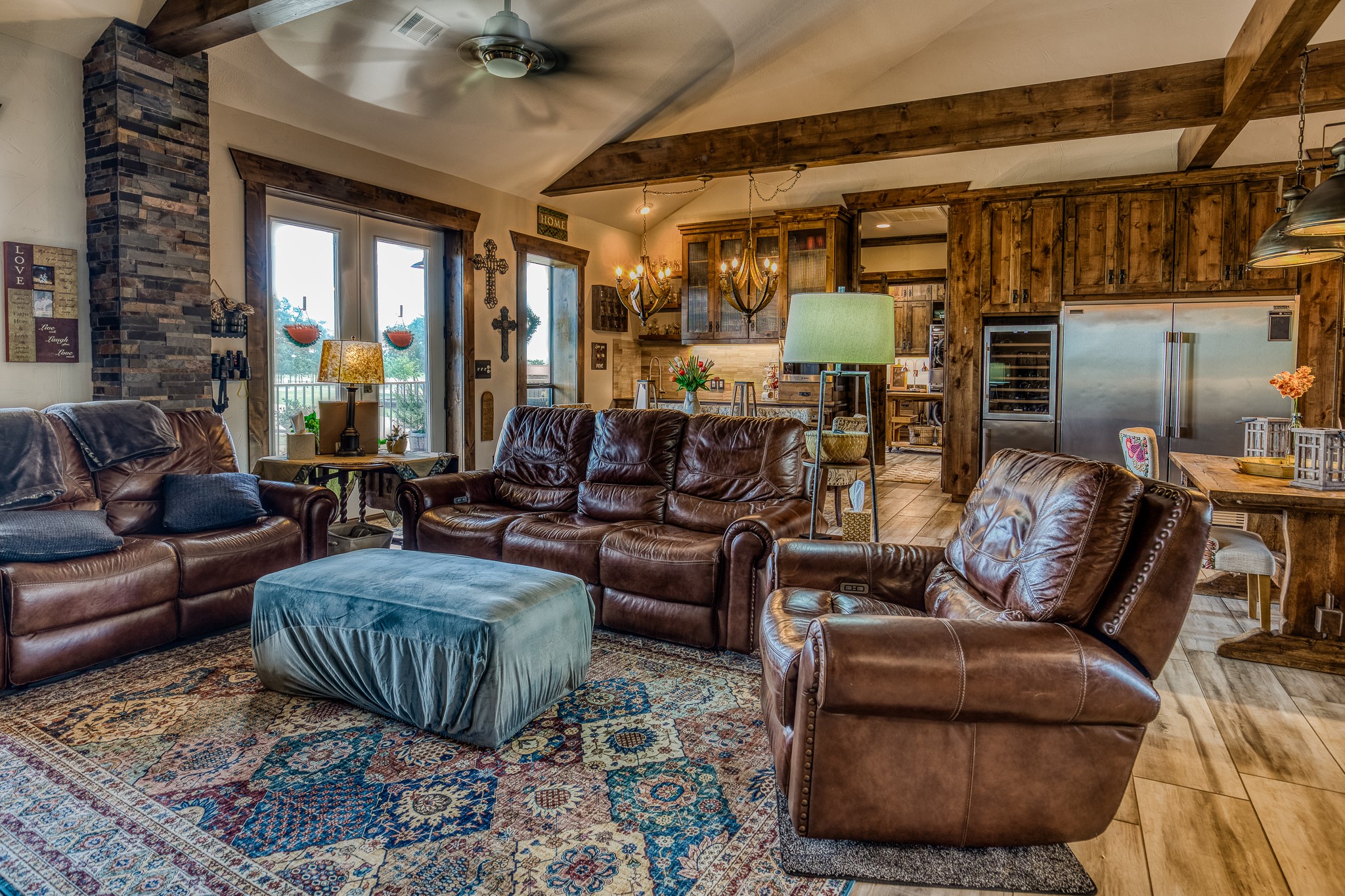 10092 County Road 446 Somerville, TX 77879 - Photo 11 of 50 a living room with furniture and a fireplace