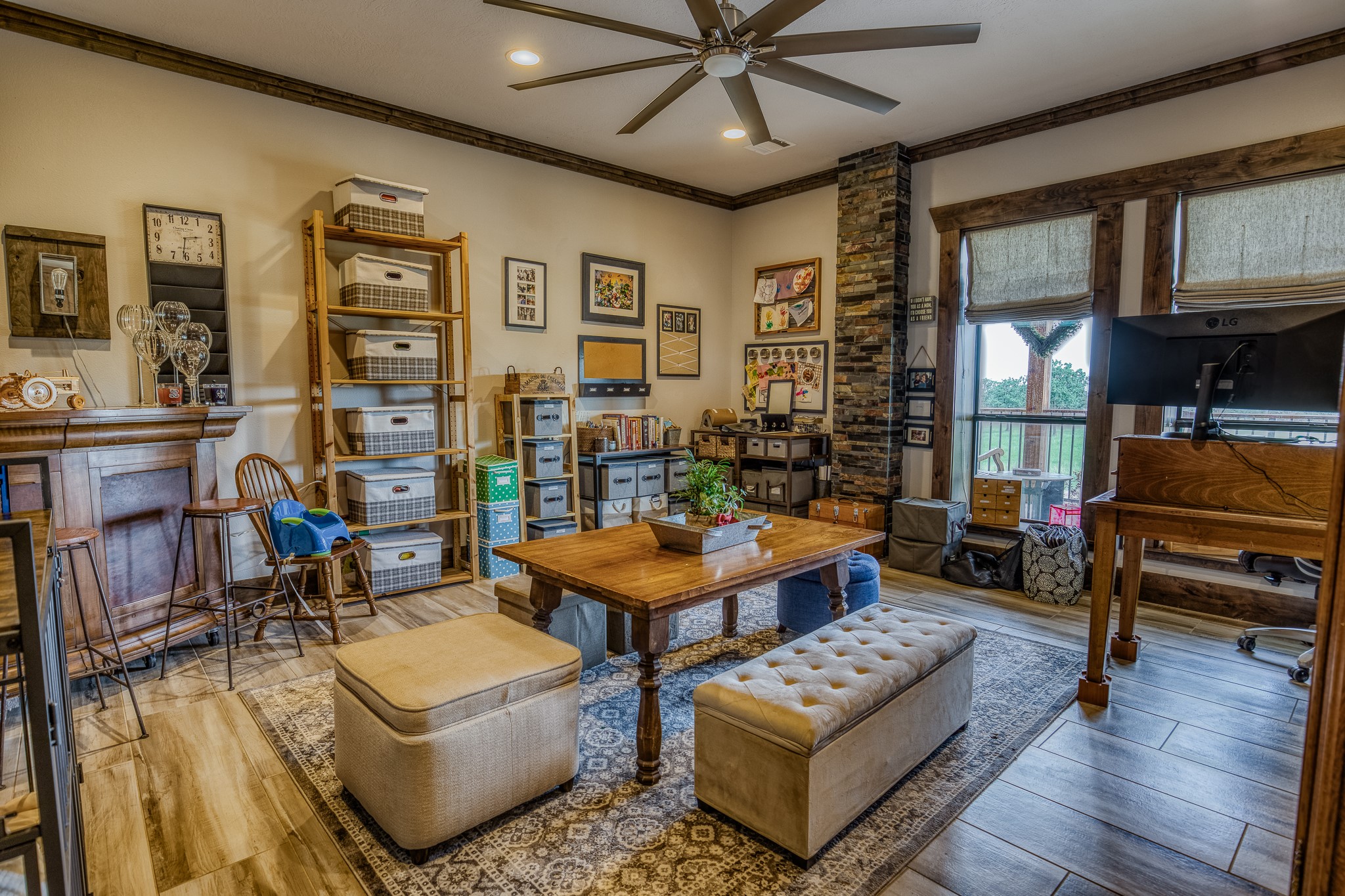 10092 County Road 446 Somerville, TX 77879 - Photo 14 of 50 a living room with furniture and wooden floor