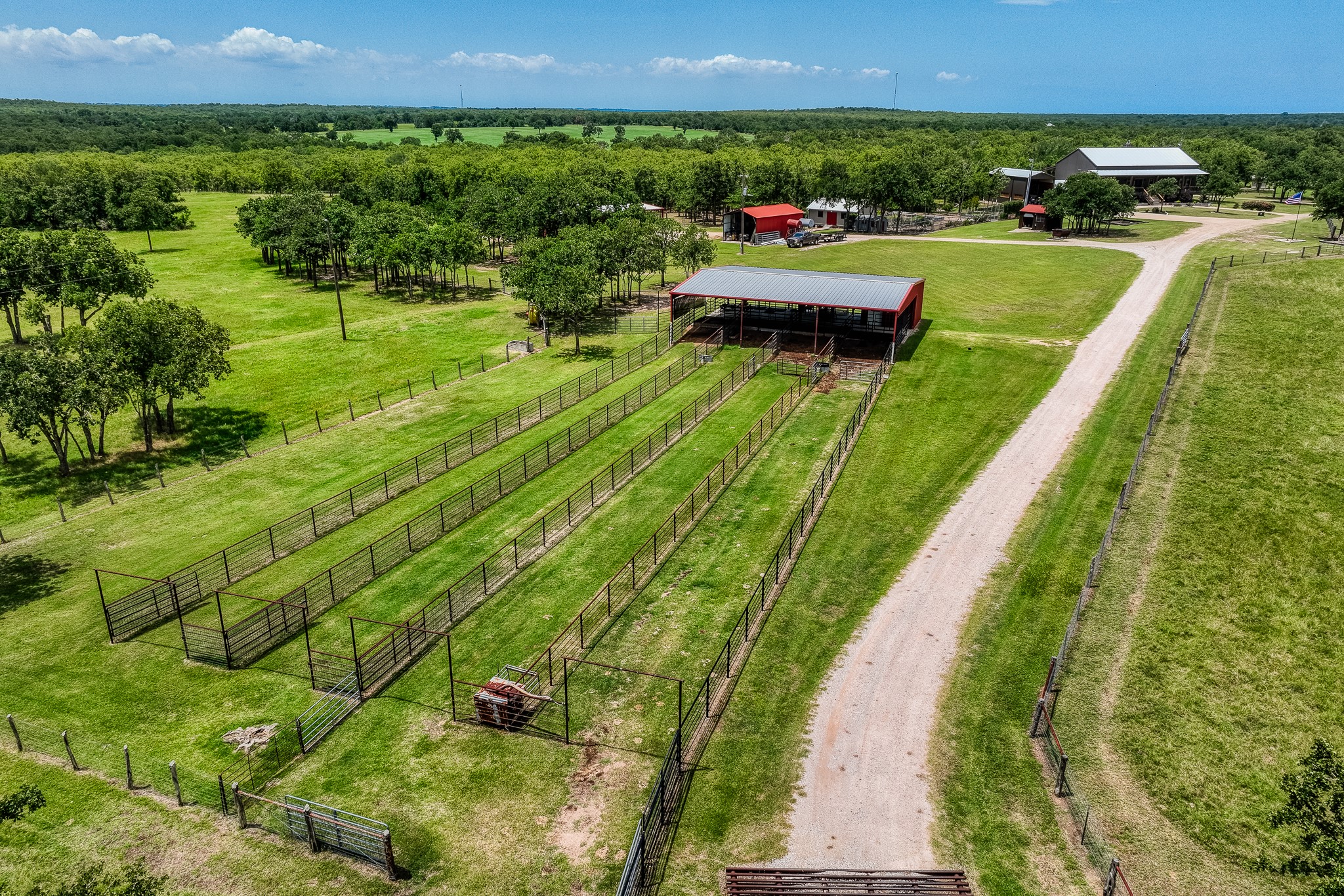 10092 County Road 446 Somerville, TX 77879 - Photo 42 of 50 an aerial view of a house with a yard and lake view