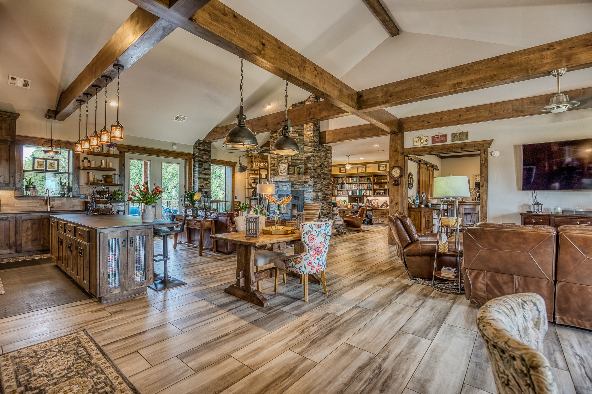 10092 County Road 446 Somerville, TX 77879 - Photo 9 of 50 a living room with lots of furniture and wooden floors