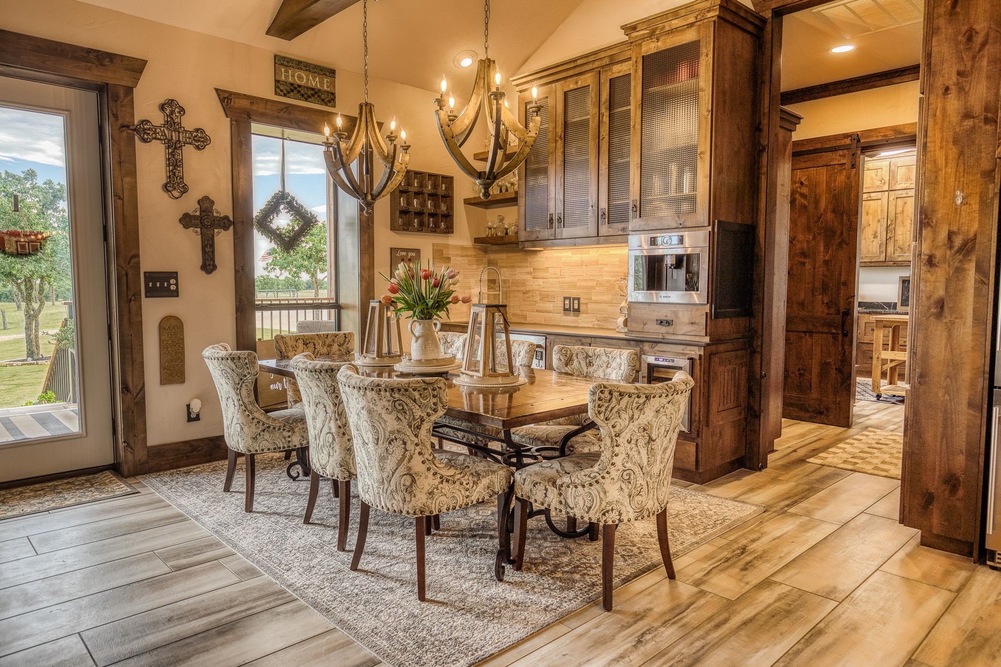 10092 County Road 446 Somerville, TX 77879 - Photo 10 of 50 a view of a dining room with furniture window and wooden floor