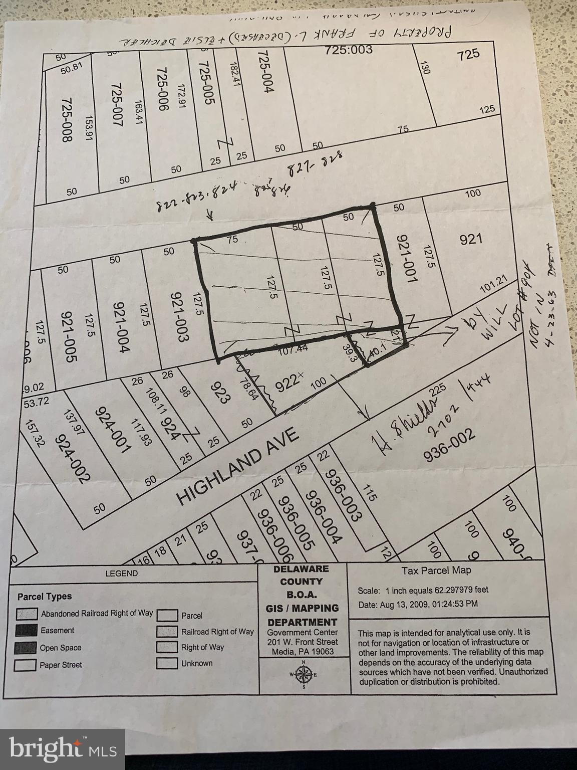 221 South State Road Upper Darby, PA 19082 - Photo 31 of 31 Site Map w potential subdivision to 3 lots!!!