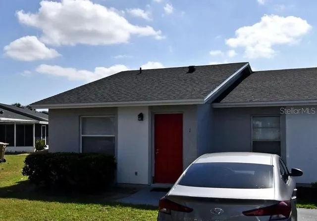 a front view of house with yard