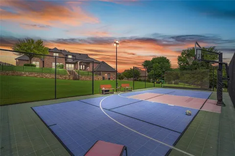 a view of a swimming pool with a lake view