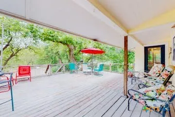 a outdoor space with furniture