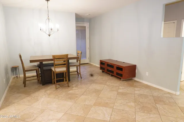 a view of a room with furniture