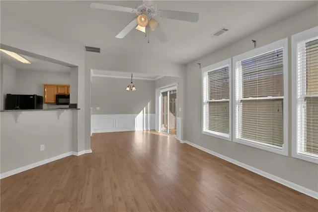 a view of a livingroom with a flat screen tv