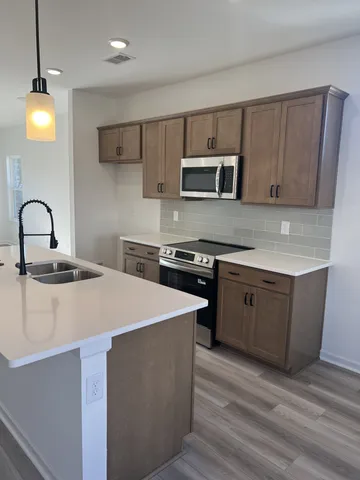 a balcony with view of nearby houses