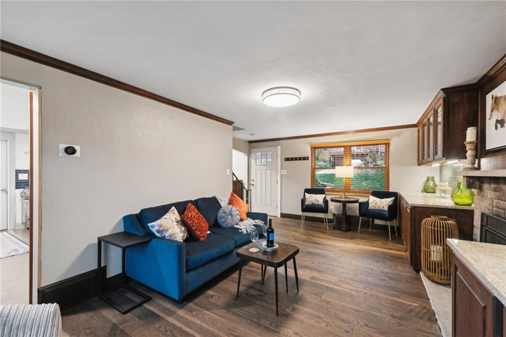490 Haverhill Road Pittsburgh, PA 15228 - Photo 7 of 46 a living room with furniture and a wooden floor