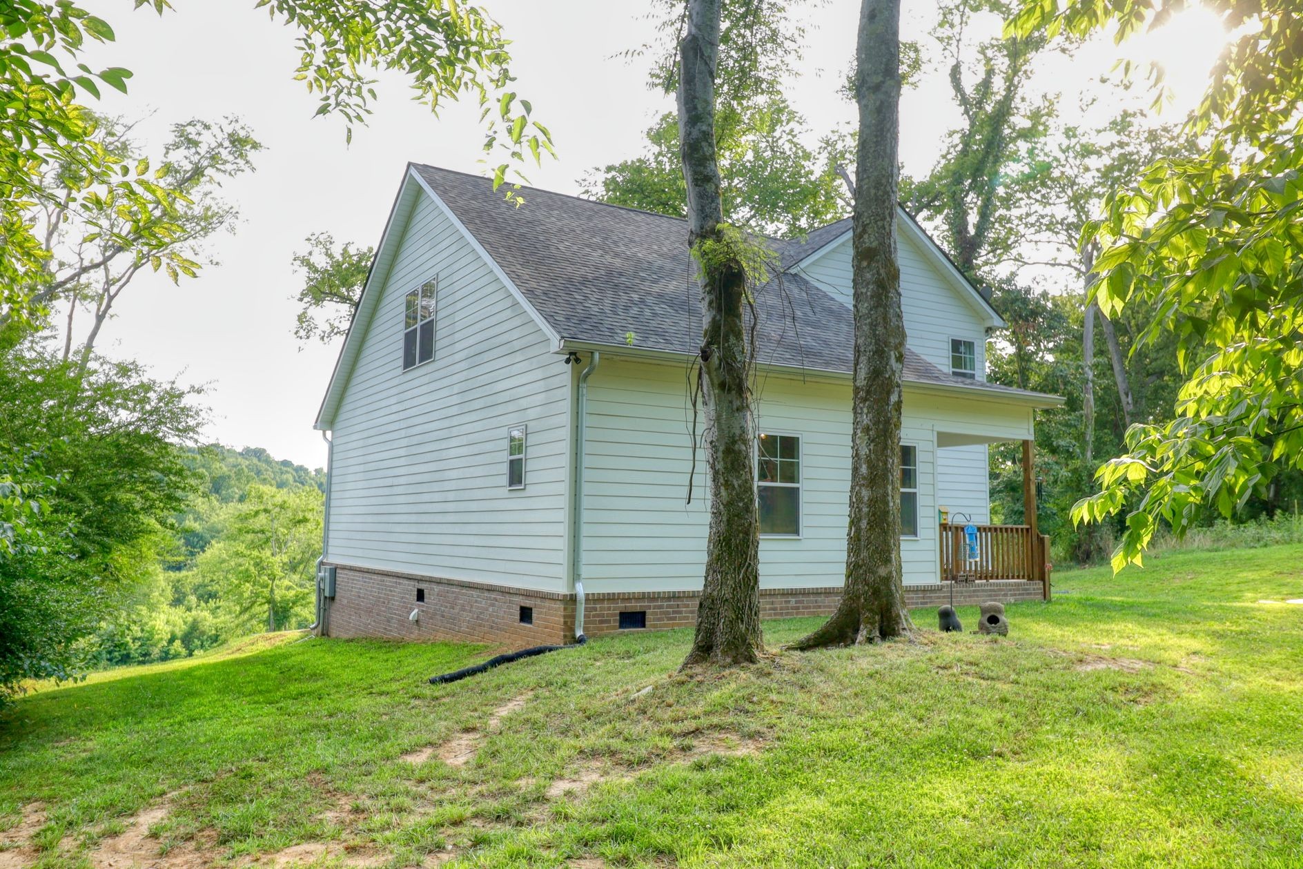 1658 Center Star Road Columbia, TN 38401 - Photo 33 of 36 a backyard of a house with plants and large tree