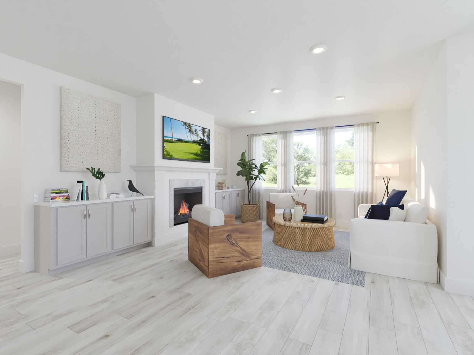 2050 Riley Pk Drive Franklin, TN 37064 - Photo 4 of 11 a living room with fireplace furniture and a flat screen tv