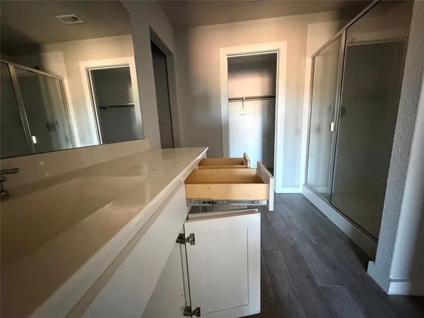 an empty room with a window