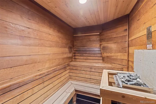 a view of wooden door