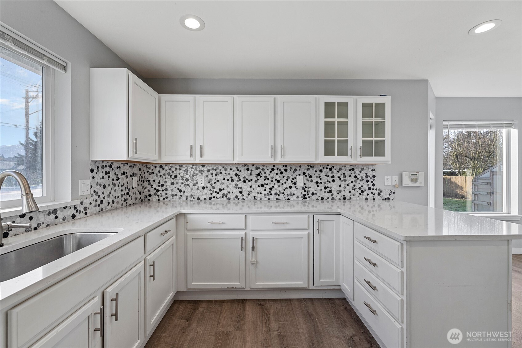 827 John Liner Road Sedro-Woolley, WA 98284 - Photo 11 of 36 a kitchen with sink cabinets and window