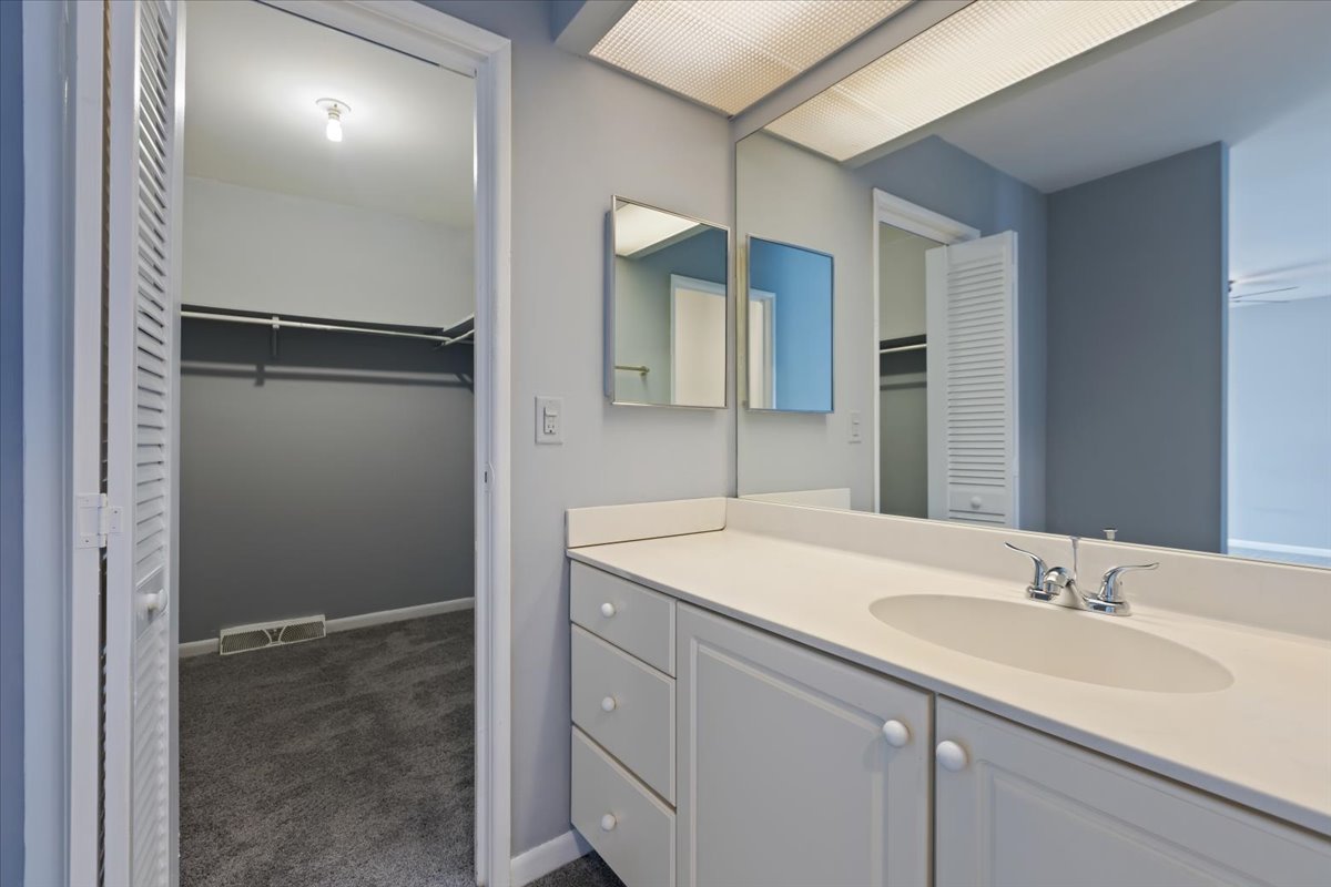 246 Monroe Road Bolingbrook, IL 60440 - Photo 19 of 32 a bathroom with a sink and a mirror