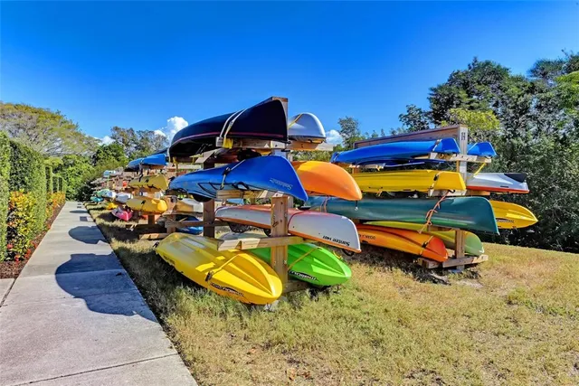 a view of a lake with a building in the background