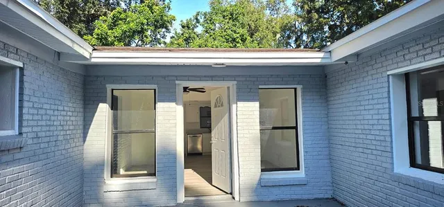 a view of front door of house