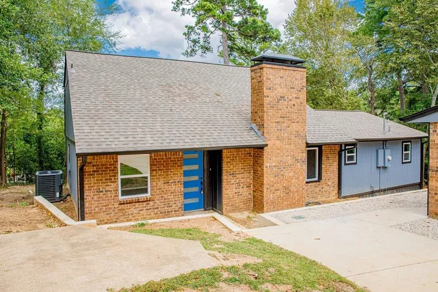 front view of a house with a outdoor space