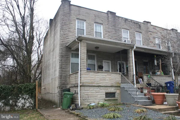 a front view of a house with patio