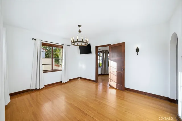 a view of empty room with front door