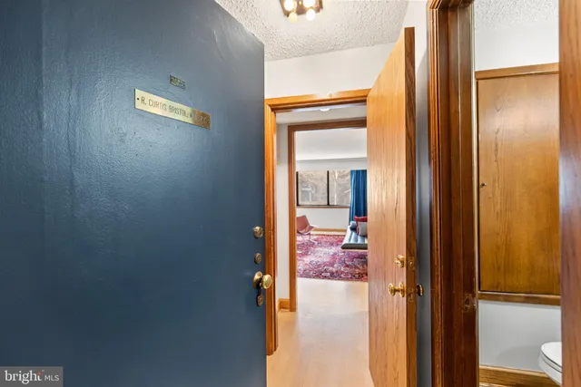 view of room with bathroom