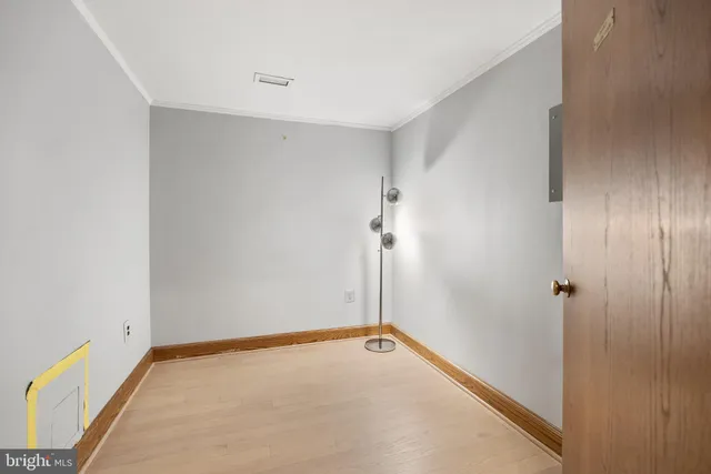 a view of a room with an empty space