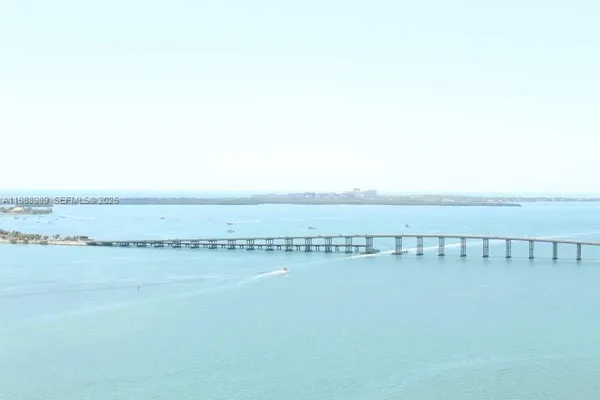 a view of an ocean and beach