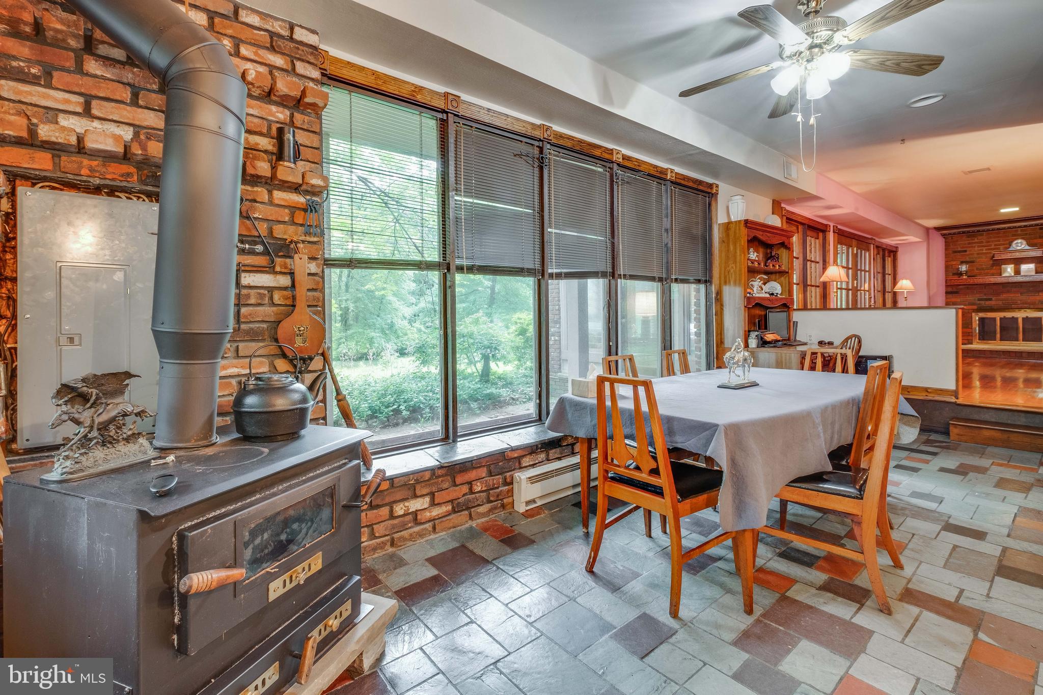 196 Arneys Mt Road Pemberton, NJ 08068 - Photo 20 of 52 Dining Area with Wood Burning Stove that heats the