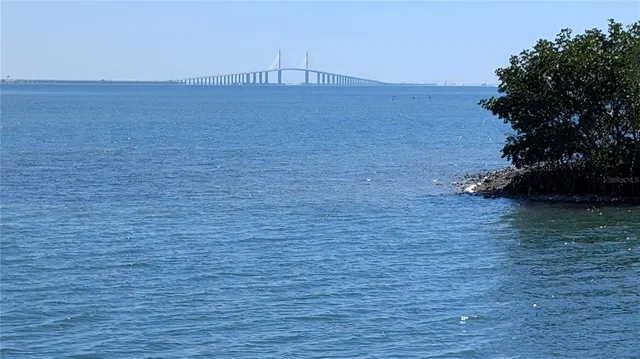 a view of a swimming pool with chairs in patio