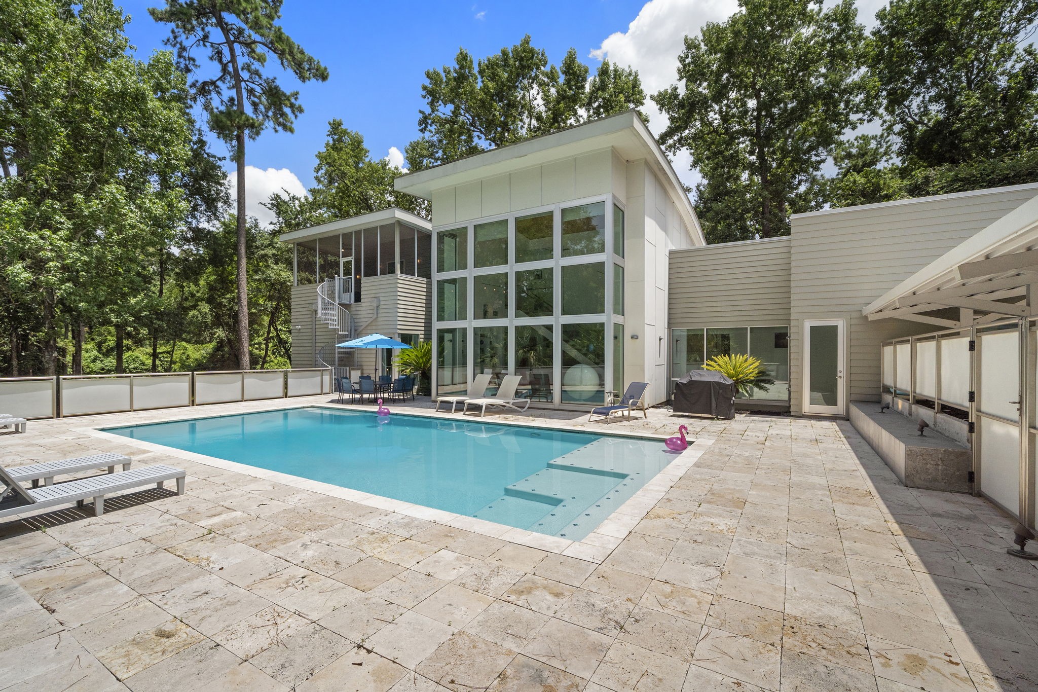 118 Angel Leaf Road Spring, TX 77380 - Photo 36 of 50 Another view of the inviting pool and surrounding terrace.