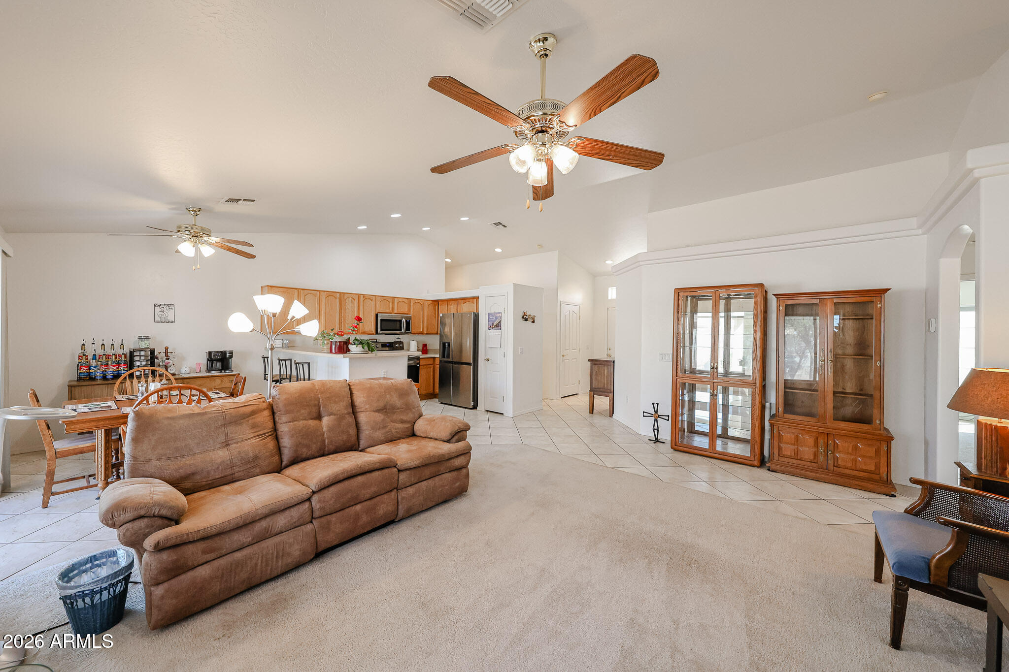 14980 South Capistrano Road Arizona City, AZ 85123 - Photo 7 of 39 a living room with furniture and kitchen view