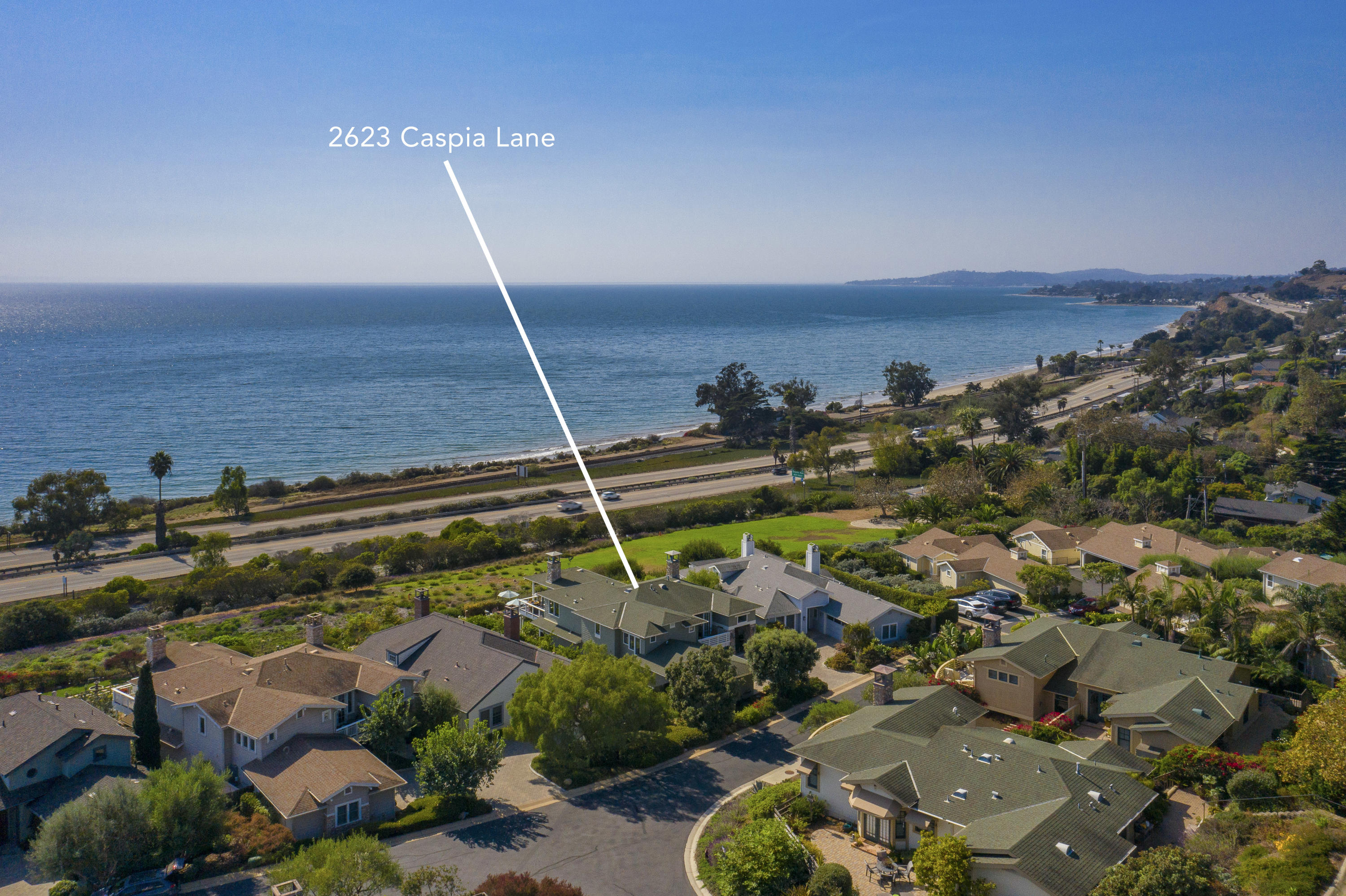 2623 Caspia Lane Summerland, CA 93067 - Photo 27 of 28 Aerial view of 2623 Caspia Lane