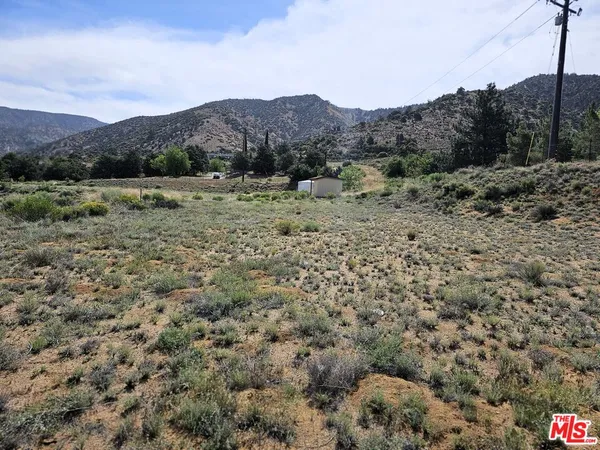 a view of a lush green hillside and a building
