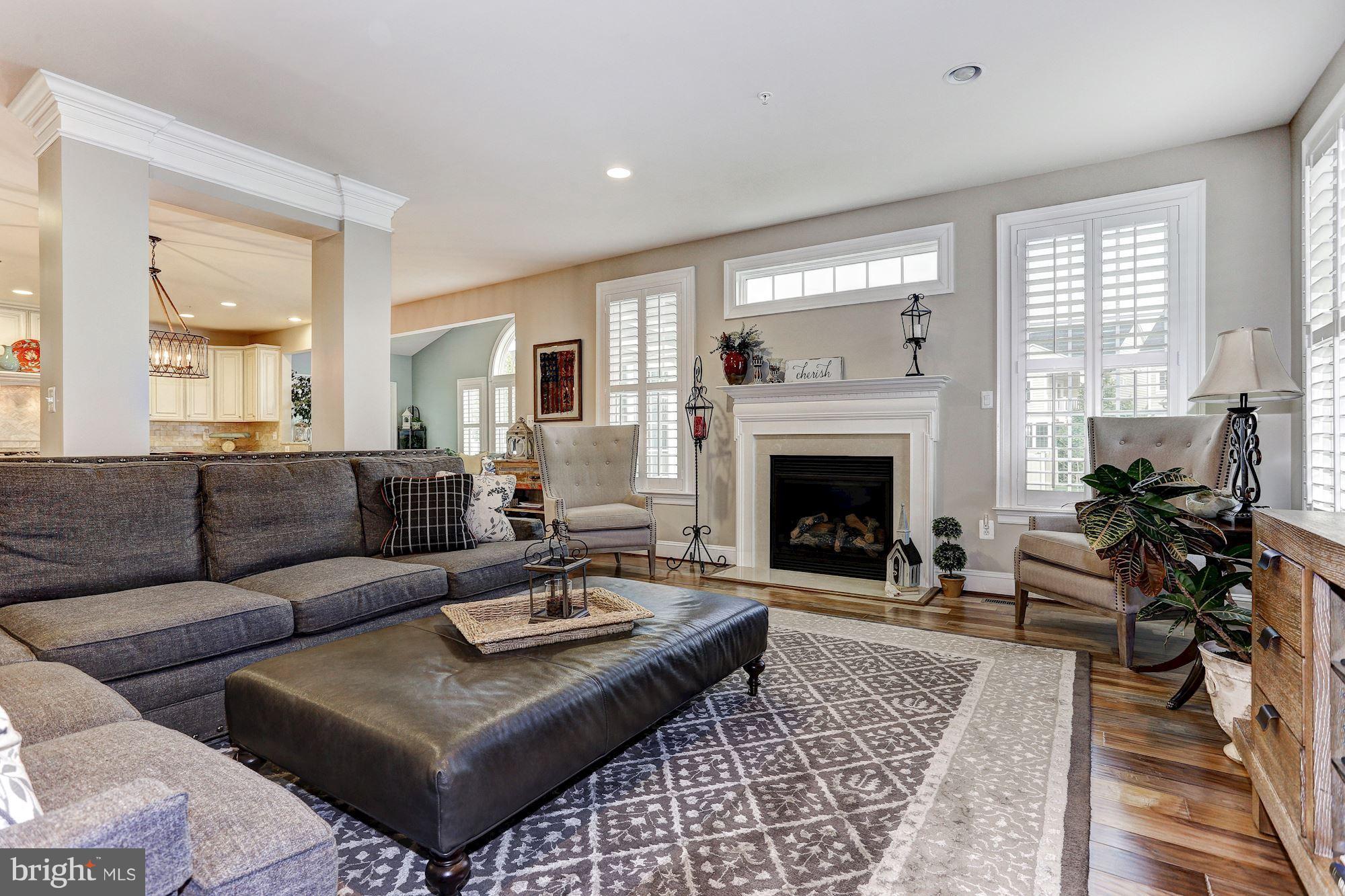 7806 Blue Ribbon Street Fulton, MD 20759 - Photo 10 of 30 a living room with furniture a large window and a fireplace