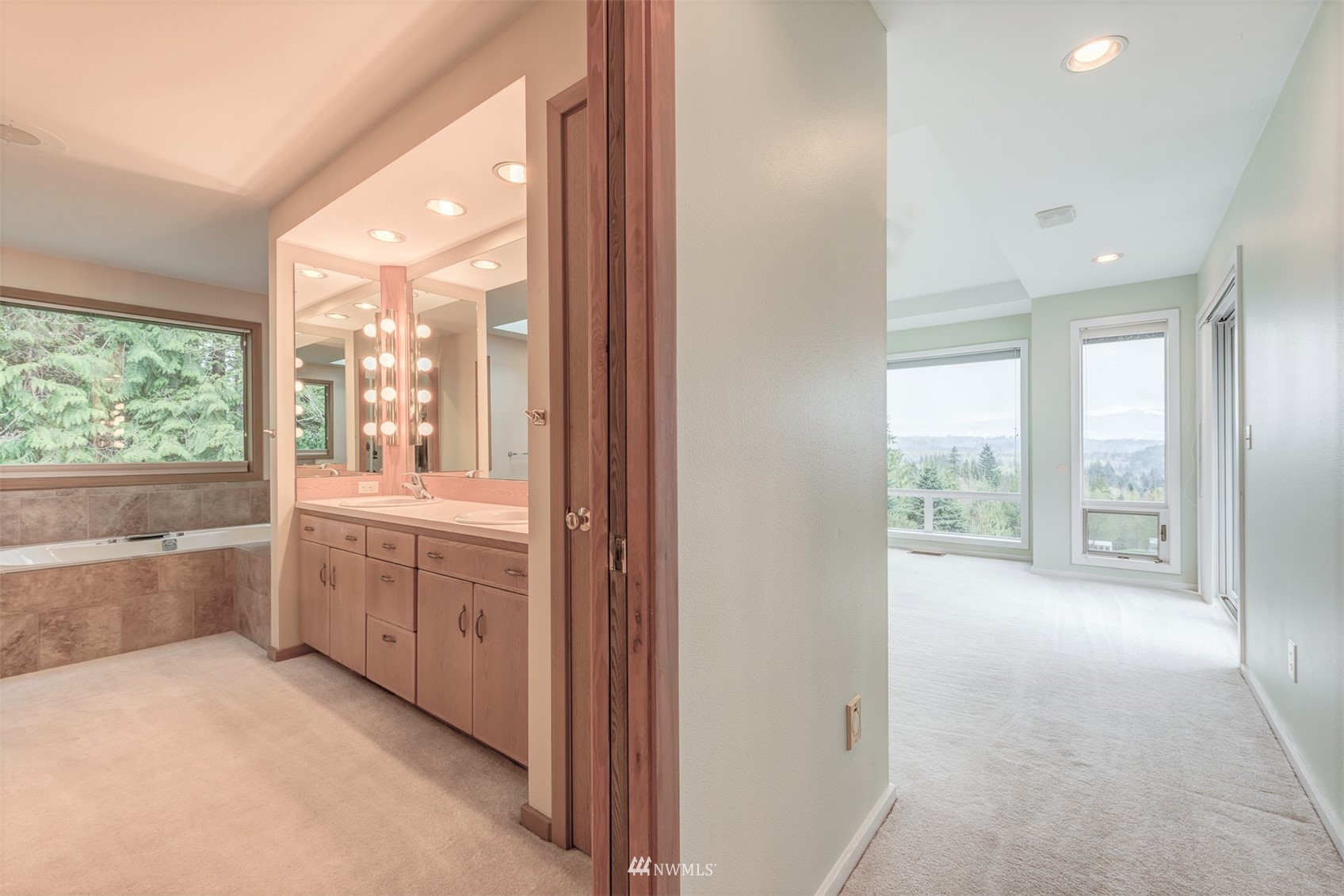 10029 Wagner Road Snohomish, WA 98290 - Photo 20 of 40 a large bathroom with a large tub and shower