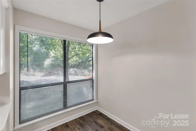 a room with sliding glass door