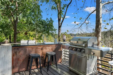 a view of outdoor space with seating space